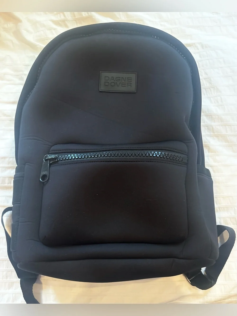 Dagne Dover Black Medium Dakota Backpack with Front Zip Pocketn